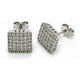 White Gold Filled Stud Earring, with White Cubic Zirconia, Polished, Rhodium Finish, 02.342.0121.1