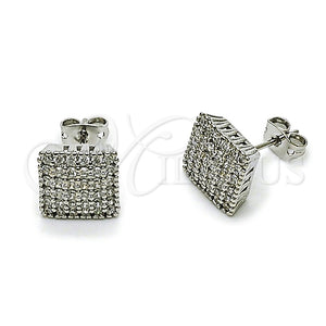 White Gold Filled Ring — Stud Earring with White Cubic Zirconia Polished 02. — main product view — SKU 163314 | Oro Laminado Blanco anillo — Stud Earring with blanco Cubic Zirconia pulido 02. — SKU 163314