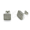 White Gold Filled Ring — Stud Earring with White Cubic Zirconia Polished 02. — main product view — SKU 163314 | Oro Laminado Blanco anillo — Stud Earring with blanco Cubic Zirconia pulido 02. — SKU 163314