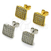 Rhodium Plated Stud Earring, with White Cubic Zirconia, Polished, Rhodium Finish, 02.342.0121.1