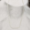 Sterling Silver Basic Necklace, Curb and Miami Cuban Design, Polished, Silver Finish, 04.433.0009.22 (0.80 Gauge, Thickness, 22 Inches Length)