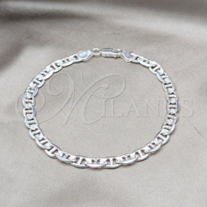 Sterling Silver Necklace — Basic Necklace Mariner Design Diamond Cutting 04. Gauge — main product view — SKU 163389 | Plata 925 collar — básico Necklace Mariner diseño Diamond Cutting 04. Gauge — SKU 163389