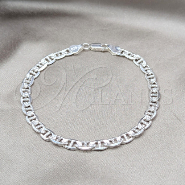Sterling Silver Necklace — Basic Necklace Mariner Design Diamond Cutting 04. Gauge — main product view — SKU 163389 | Plata 925 collar — básico Necklace Mariner diseño Diamond Cutting 04. Gauge — SKU 163389
