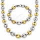 Collar y Pulsera 06.116.0036.22 Acero Inoxidable, Diseño de Puff Mariner, Pulido, Tono Dorado