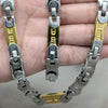 Stainless Steel Necklace and Bracelet, Polished, Golden Finish, 06.116.0083.22