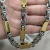 Stainless Steel Necklace and Bracelet, Polished, Golden Finish, 06.116.0078.22