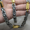 Stainless Steel Necklace and Bracelet, Polished, Golden Finish, 06.116.0075