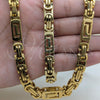 Stainless Steel Necklace and Bracelet, Polished, Golden Finish, 06.116.0069
