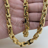 Stainless Steel Necklace and Bracelet, Polished, Golden Finish, 06.116.0009.24