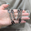 Stainless Steel Necklace and Bracelet, Polished, Steel Finish, 06.116.0092.22