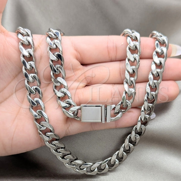 Stainless Steel Bracelet — Necklace and Bracelet Miami Cuban Design Polished 06.63. — alternate product view — SKU 163438 | Acero Inoxidable brazalete — Necklace and Bracelet Miami Cuban diseño pulido 06.63. — SKU 163438