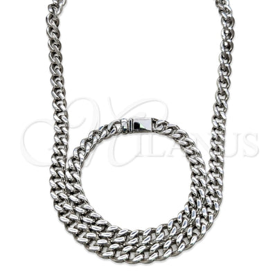 Stainless Steel Necklace and Bracelet, Polished, Steel Finish, 06.63.0311.30 for wholesale, main product view