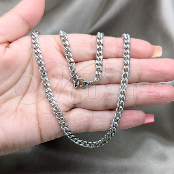Stainless Steel Bracelet — Necklace and Bracelet Miami Cuban Design Polished 06. — alternate product view — SKU 163444 | Acero Inoxidable brazalete — Necklace and Bracelet Miami Cuban diseño pulido 06. — SKU 163444