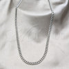 Stainless Steel Necklace and Bracelet, Miami Cuban Design, Polished, Steel Finish, 06.116.0088.22