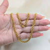 Stainless Steel Necklace and Bracelet, Polished, Golden Finish, 06.116.0091.22
