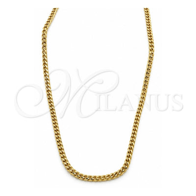 Stainless Steel Necklace and Bracelet, Polished, Golden Finish, 06.116.0091.22