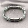 Stainless Steel Basic Bracelet, Bismark Design, Polished, Steel Finish, 03.435.0010.09