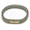 Stainless Steel Basic Bracelet, Bismark Design, Polished, Steel Finish, 03.435.0010.09