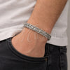 Stainless Steel Basic Bracelet, Bismark Design, Polished, Steel Finish, 03.435.0010.09 (Thickness, 22 Inches Length)