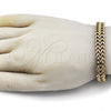 Stainless Steel Basic Bracelet, Bismark Design, Polished, Golden Finish, 03.435.0010.1.09 (Thickness, 22 Inches Length)