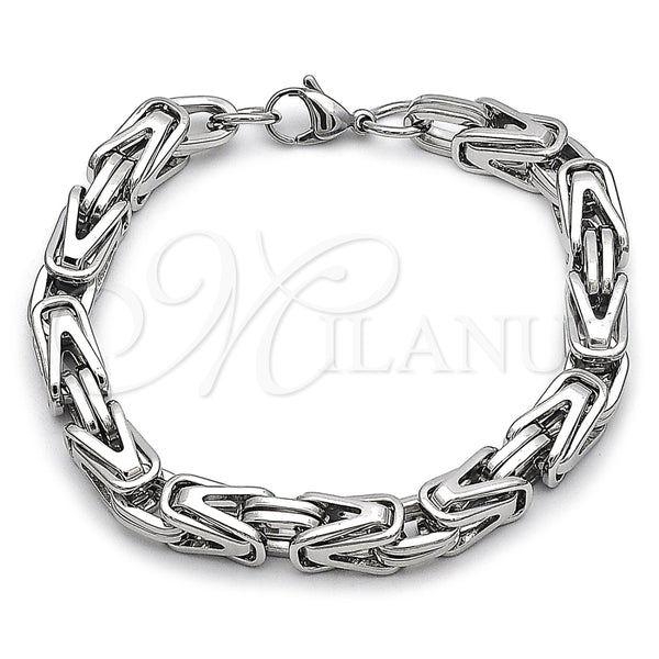 Stainless Steel Fancy Bracelet, Polished, Steel Finish, 03.435.0011.09
