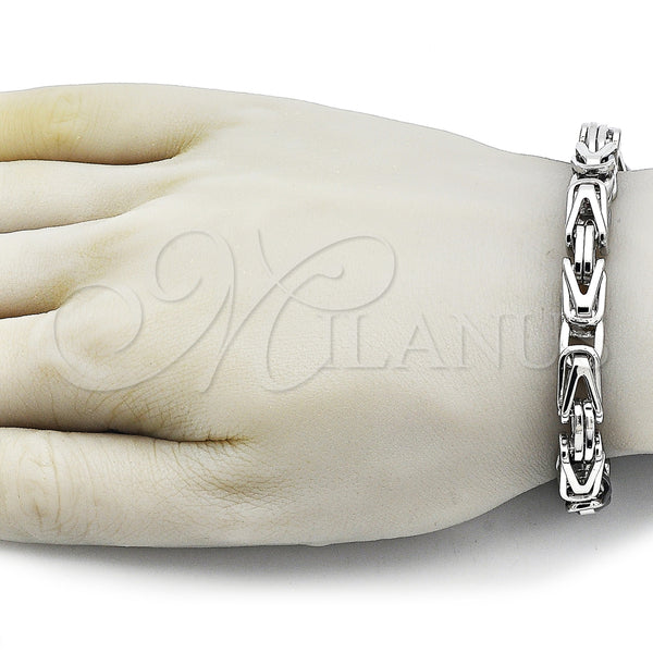 Stainless Steel Bracelet — Fancy Bracelet Polished 03. Thickness 9 Inches Length — alternate product view — SKU 163460 | Acero Inoxidable brazalete — elegante Bracelet pulido 03. Thickness 9 Inches Length — SKU 163460