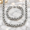 Stainless Steel Necklace and Bracelet, Polished, Steel Finish, 06.435.0007.24
