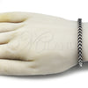 Stainless Steel Basic Bracelet, Square Franco Design, Polished, Steel Finish, 03.435.0012.09