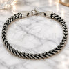 Stainless Steel Basic Bracelet, Square Franco Design, Polished, Steel Finish, 03.435.0012.09 (05 MM Thickness, 9 Inches Length)