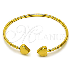 Gold Filled Jewelry — Individual Bangle Heart Design Polished 07. Thickness One — main product view — SKU 163466 | Oro Laminado joyería — Individual Bangle corazón diseño pulido 07. Thickness One — SKU 163466
