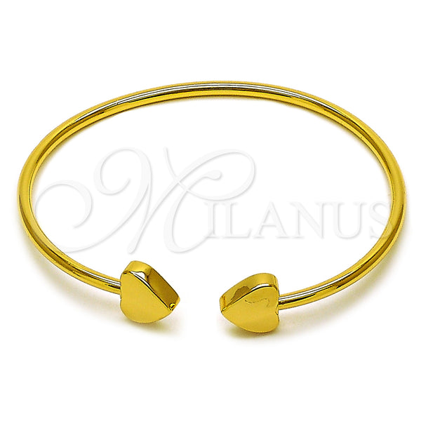 Gold Filled Jewelry — Individual Bangle Heart Design Polished 07. Thickness One — main product view — SKU 163466 | Oro Laminado joyería — Individual Bangle corazón diseño pulido 07. Thickness One — SKU 163466