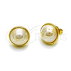Gold Filled Ring — Stud Earring Ball Design with Ivory Mother of — alternate product view — SKU 163477 | Oro Laminado anillo — Stud Earring Ball diseño with Ivory Mother of — SKU 163477