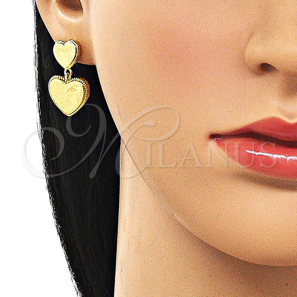 Gold Filled Ring — Dangle Earring Heart Design Polished 02. — alternate product view — SKU 163479 | Oro Laminado anillo — Dangle Earring corazón diseño pulido 02. — SKU 163479