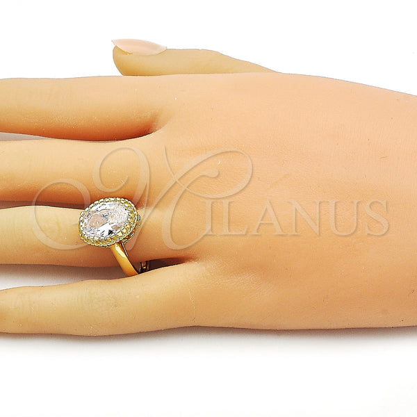 Gold Filled Ring — Multi Stone Ring with White Cubic Zirconia Polished — alternate product view — SKU 163518 | Oro Laminado anillo — Multi Stone Ring with blanco Cubic Zirconia pulido — SKU 163518