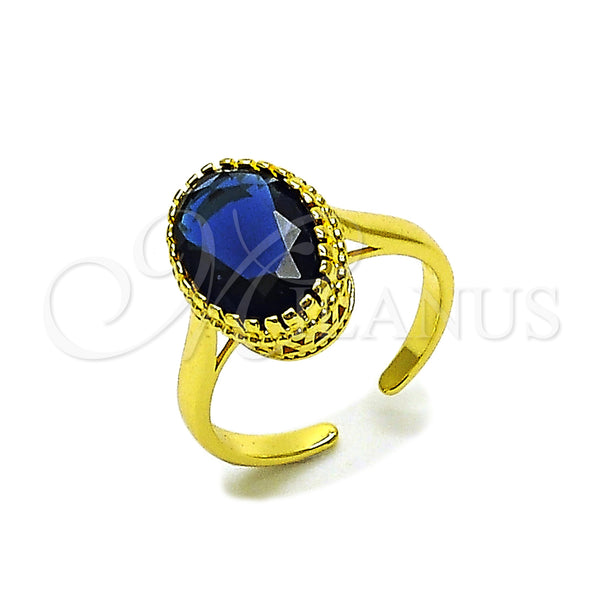 Gold Filled Ring — Multi Stone Ring with Sapphire Blue Cubic Zirconia — main product view — SKU 163521 | Oro Laminado anillo — Multi Stone Ring with Sapphire Blue Cubic Zirconia — SKU 163521