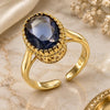Oro Laminado Multi Stone Ring, Gold Filled Style with Amethyst Cubic Zirconia, Polished, Golden Finish, 01.424.0005.4 (One size fits all)