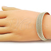 Oro Laminado Individual Bangle, Gold Filled Style Diamond Cutting Finish, Golden Finish, 07.163.0014