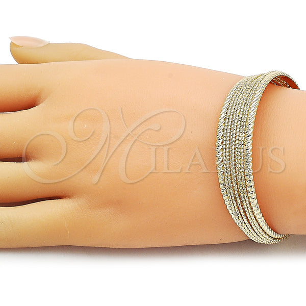 Gold Filled Jewelry — Individual Bangle Diamond Cutting 07. 15 MM Thickness — alternate product view — SKU 163533 | Oro Laminado joyería — Individual Bangle Diamond Cutting 07. 15 MM Thickness — SKU 163533
