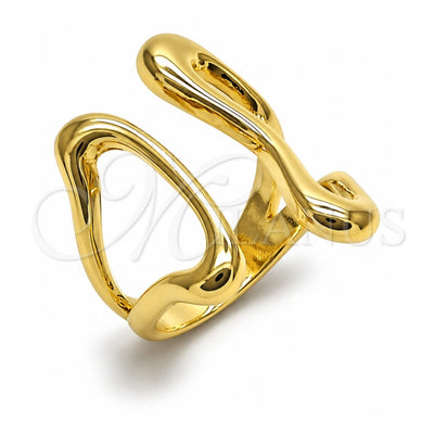 Oro Laminado Elegant Ring, Gold Filled Style Polished, Golden Finish, 01.163.0015 (One size fits all)