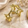Oro Laminado Elegant Ring, Gold Filled Style Star Design, Polished, Golden Finish, 01.163.0016 (One size fits all)
