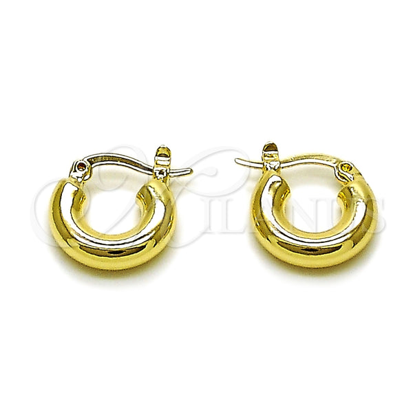 Oro Laminado Small Hoop, Gold Filled Style Polished, Golden Finish, 02.163.0412.15