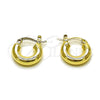 Oro Laminado Small Hoop, Gold Filled Style Polished, Golden Finish, 02.163.0412.15