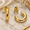 Oro Laminado Small Hoop, Gold Filled Style Polished, Golden Finish, 02.163.0413.15