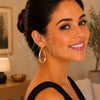 Oro Laminado Medium Hoop, Gold Filled Style Teardrop and Hollow Design, Polished, Golden Finish, 02.122.0092.30