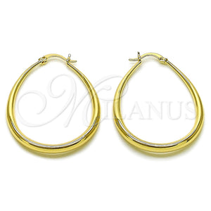 Gold Filled Hoop Earrings — Medium Hoop Teardrop and Hollow Design Polished 02. — main product view — SKU 163544 | Oro Laminado aretes de aro — Medium Hoop Teardrop and Hollow diseño pulido 02. — SKU 163544