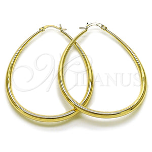 Gold Filled Hoop Earrings — Large Hoop Teardrop and Hollow Design Polished 02. — main product view — SKU 163546 | Oro Laminado aretes de aro — Large Hoop Teardrop and Hollow diseño pulido 02. — SKU 163546