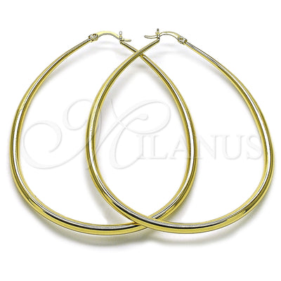 Gold Filled Hoop Earrings — Extra Large Hoop Teardrop and Hollow Design Polished for wholesale, main product view