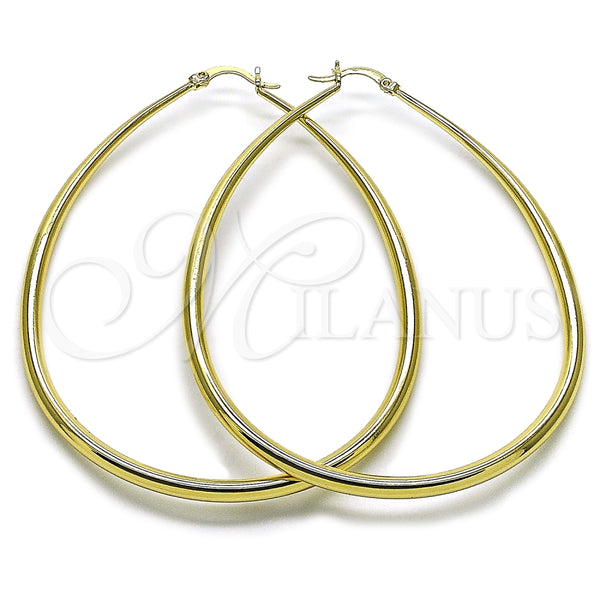 Gold Filled Hoop Earrings — Extra Large Hoop Teardrop and Hollow Design Polished — main product view — SKU 163548 | Oro Laminado aretes de aro — Extra Large Hoop Teardrop and Hollow diseño pulido — SKU 163548