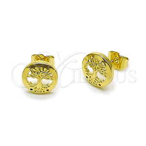 Gold Filled Ring — Stud Earring Tree Design with Multicolor Micro Pave — main product view — SKU 163575 | Oro Laminado anillo — Stud Earring Tree diseño with Multicolor Micro Pave — SKU 163575