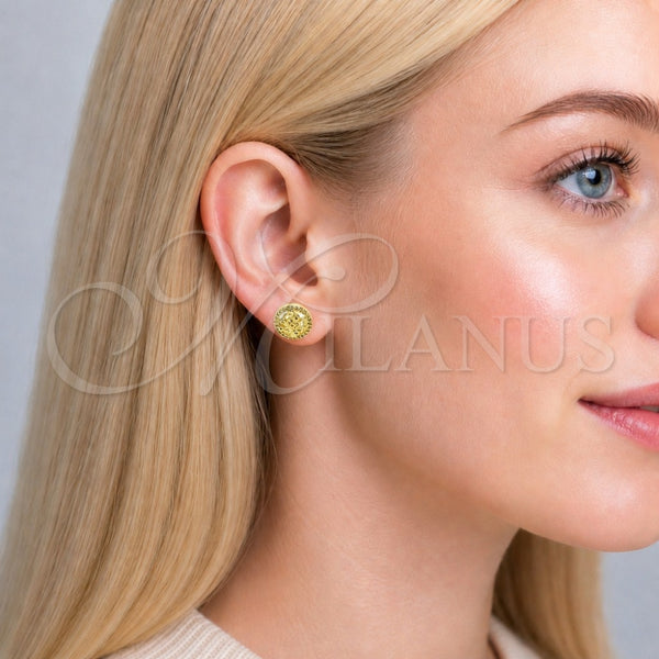 Gold Filled Ring — Stud Earring Tree Design with White Cubic Zirconia — alternate product view — SKU 163580 | Oro Laminado anillo — Stud Earring Tree diseño with blanco Cubic Zirconia — SKU 163580